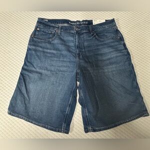 American Eagle Shorts Womens 16 Denim High Rise Dreamy Drape 11" Jort Stretch